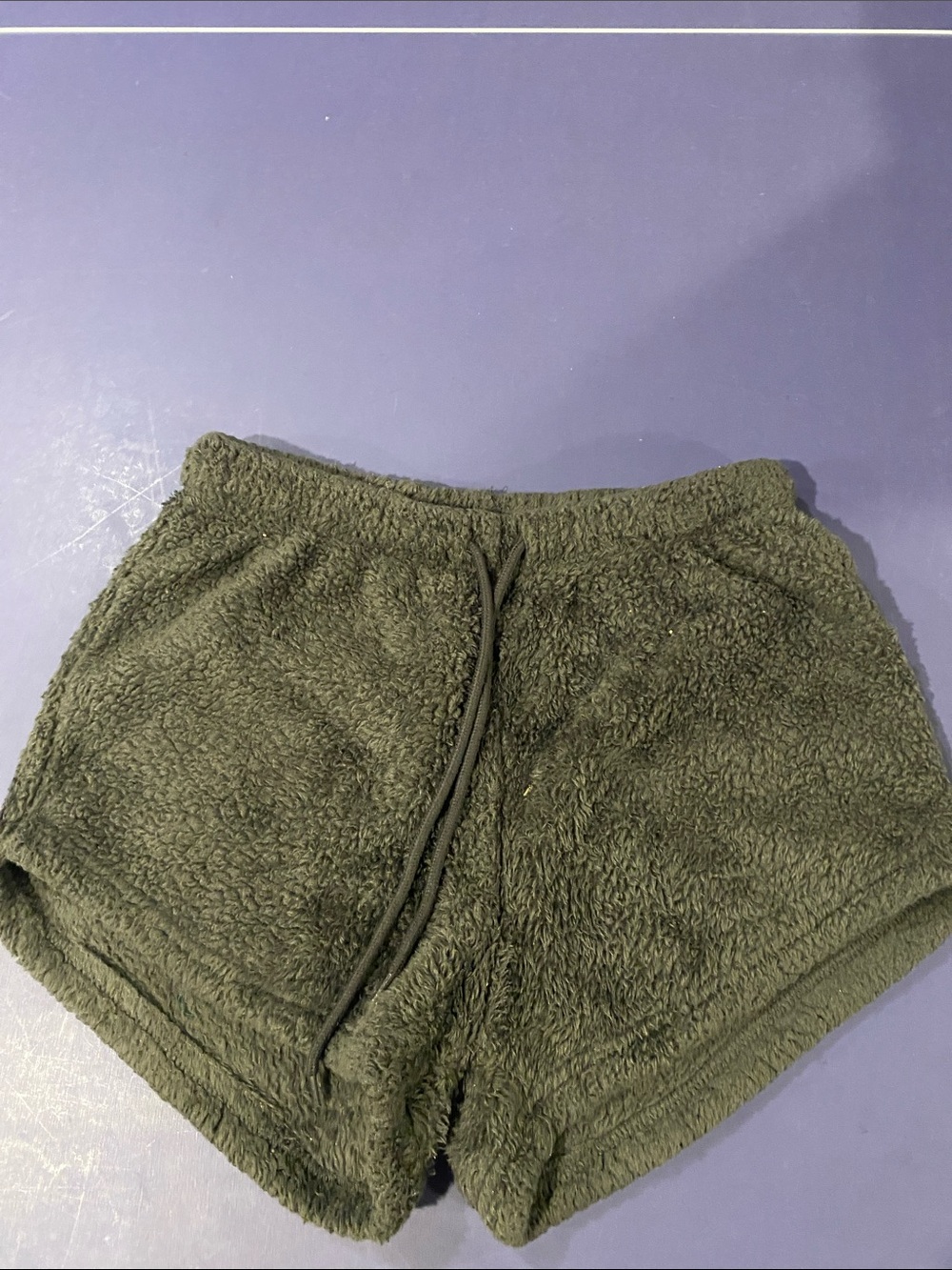 Ardene Black Plush Sherpa Lounge Shorts